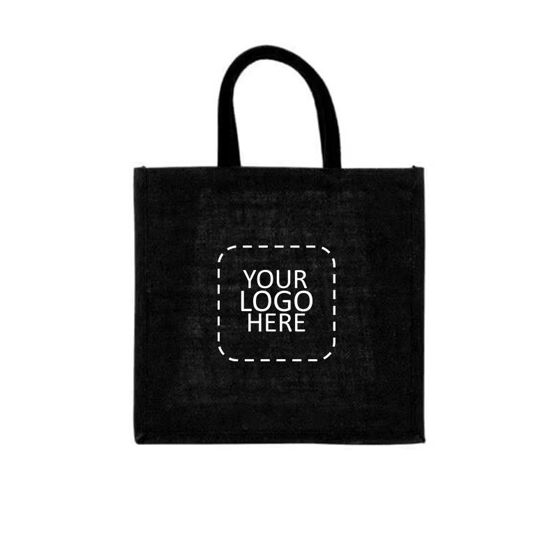 Solid Color Promotional Jute Bag with Logo